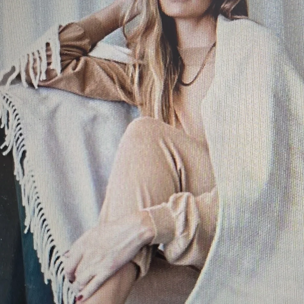 NWT  Thula Tula Ivory African Zebra  Fringe Throw Blanket